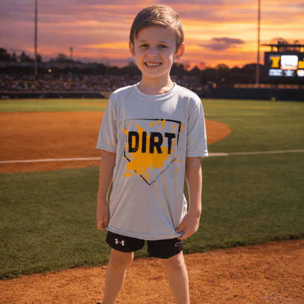 DIRT Youth Performance Tee - Silver