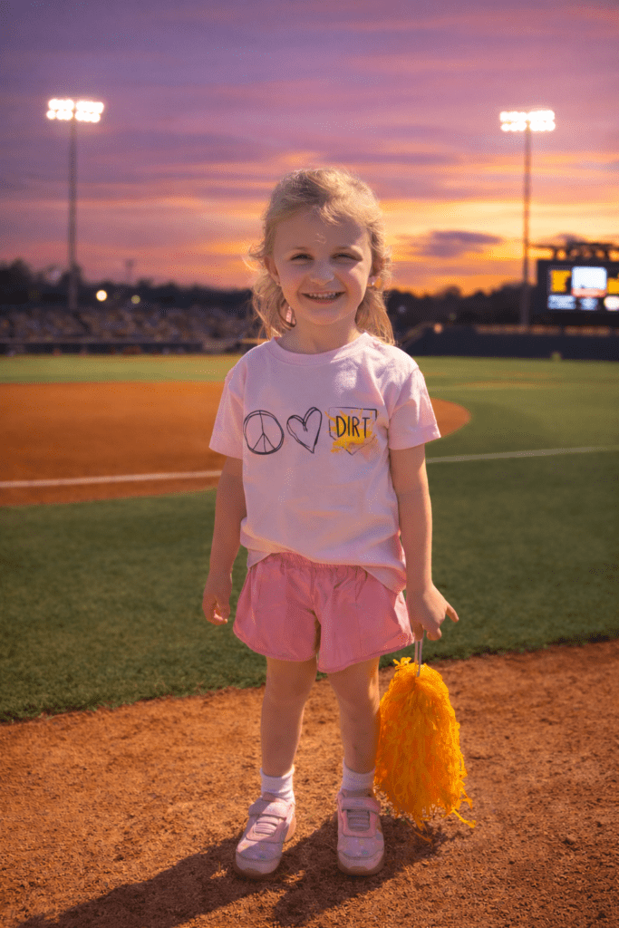 Peace, Love, DIRT! Toddler Tee - Pink